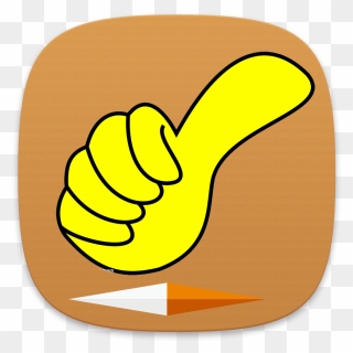 Thumb Vector Yellow - Thumb Clipart