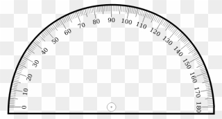 Printable Protractor - Marking Tools Clipart