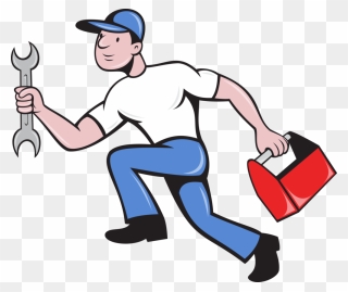 Download Prepossessing 90 Garage Door Repair Clipart - Repair Man Cartoon - Png Download
