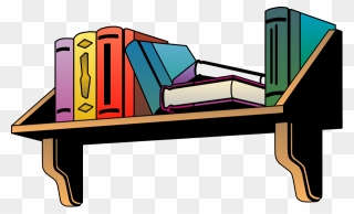 Book On The Shelf Clipart - Png Download