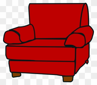 Red Armchair Clipart - Png Download