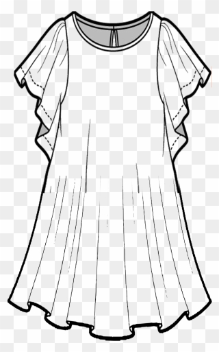 Anthonifashion Fashion Flat Sketch In Fashion Sketches - Line Dress Flat Sketch Clipart