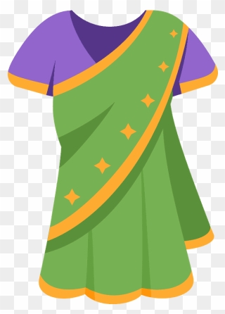 Sari Clipart - Silk - Png Download
