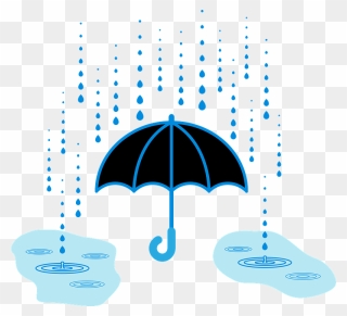 Rain Umbrella Puddle Clipart - Umbrella - Png Download