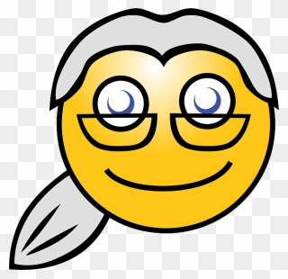 People, Female, Face, Law, Cartoon, Smilies, Smiley - Smiley Face Old Woman Clipart