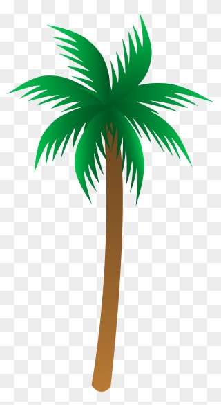 Simple Palm Tree Vector Free Clipart Free Image - Palm Tree Vector Png Transparent Png