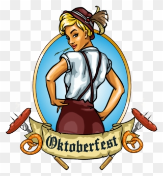 Oktoberfest Girl Emblem - Oktoberfest Clipart