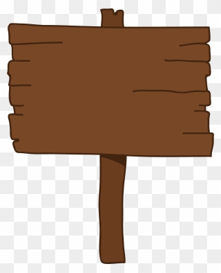 Cartoon Sign Animation Shoulder Brown Png Image Cartoon - Cartoon Wooden Sign Png Clipart