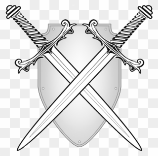 Two Swords Clip Art - Crossed Swords Transparent Background - Png Download