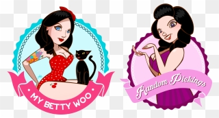 Clothing Accessories Logo Illustration Pin-up Girl - Pin Up Style Illustration Clipart
