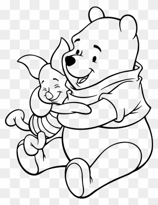 Adult Piglet Winnie The Pooh And Piglet Flying Heart - Winnie The Pooh And Piglet Drawing Clipart
