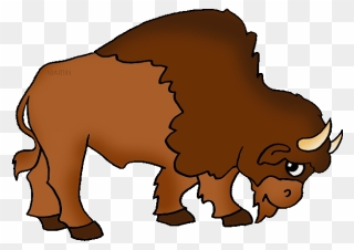 United States Clip Art By Phillip Martin, State Animal - Buffalo Clipart - Png Download