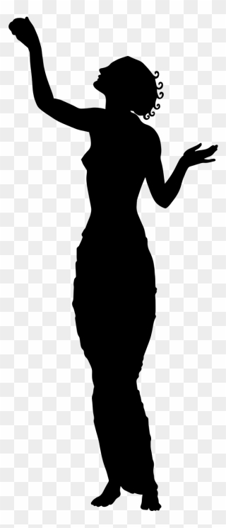 Silhouette,woman,female - Gambar Orang Nari Siluet Clipart