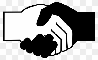 Handshake Icon Black And White - Black And White Handshake Icon Clipart