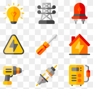 Electrical Worker Icons Free - Electrician Png Clipart