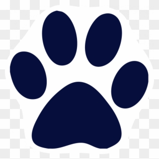 Custom Cat Paw Car Magnets - Navy Blue Dog Paw Clipart