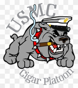 Usmc Drawing Bulldog Clip Library Download - Usmc Bulldog With Cigar - Png Download
