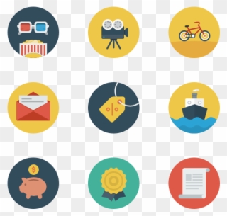 Business & Free Time - Free Flat Icons Clipart