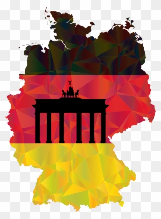 Medium Image - German Flag With Brandenburger Tor Clipart