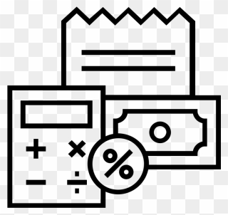 Calculator And Receipts Icon - Valuation Vector Clipart