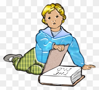 Boy, Child, Little Ones, Kid, Vintage, Book, Read - Short Story On Obedience In Hindi Clipart