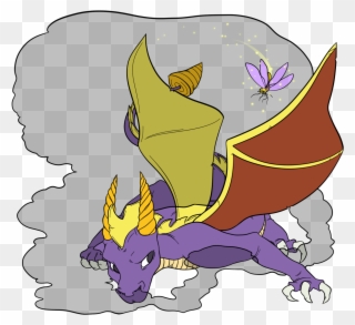 Spyro And Sparks - Cartoon Clipart