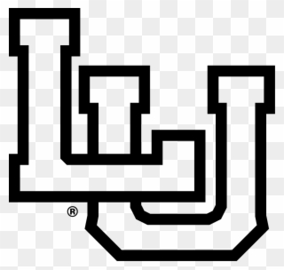 Lu Monogram R Blackonly2 - Lamar University Lu Clipart