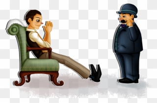 Sherlock Holmes Clipart Point View - Holmes Vs Poirot - Png Download