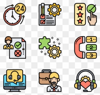 Customer Support - Flat Icon Franchising Clipart