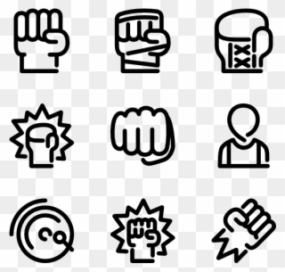 Clip Art Black And White Library Gloves Icons - Fitness Icon Transparent Background - Png Download