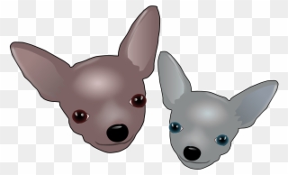 Two Chihuahuas Clipart - Chihuahua Clipart Coloring Pages - Png Download