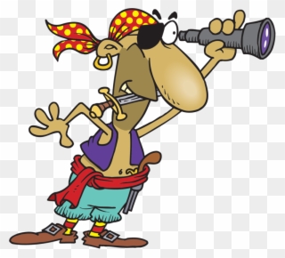 Pirate With Spyglass Clipart