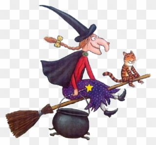 Witch With Cat - Room On The Broom Book Pages Clipart