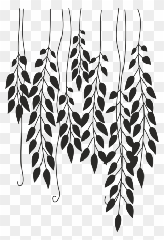 Tree Vines And Flowers Drawing Clipart