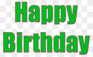 Happy Birthday Png - Green Happy Birthday Png Clipart