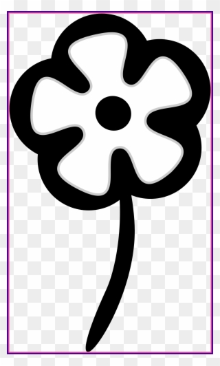 Flower Clipart Black Png Clip Free Library - Цветы Черно Белые Png Transparent Png