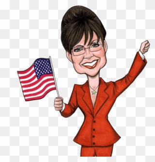 Caricatures Clipart - Sarah Palin Cartoon Face - Png Download
