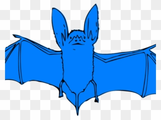 Bat Clipart Blue - Bat With Open Wings - Png Download