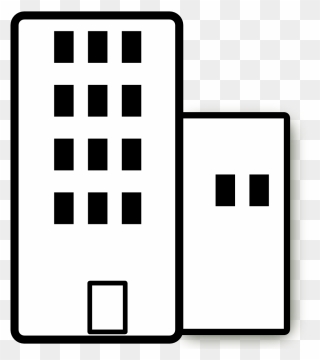 Pin Skyscraper Clipart Black - Building Clipart Black And White - Png Download
