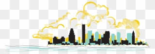 Skyscraper Clipart Waterfront - Illustration - Png Download