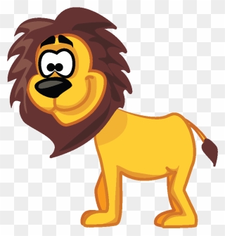 Lion In A Crown Clipart Vector Black And White Download - Lion For Kids Png Transparent Png