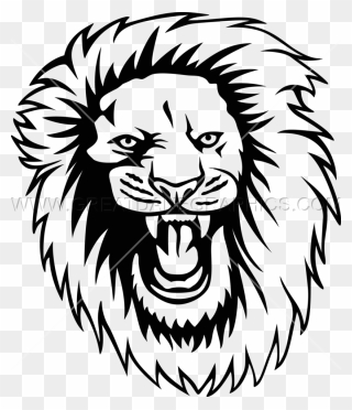 Clipart Library Download Production Ready Artwork For - Lion Roar Face Drawing - Png Download