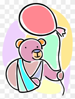 Vector Illustration Of Teddy Bear Accident Victim With - Png Clipart Arm Sling Transparent Png