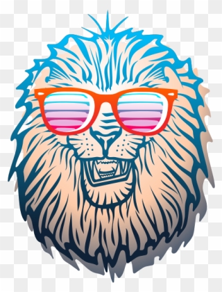 Lion Head - Lion Head Glasses Svg Clipart