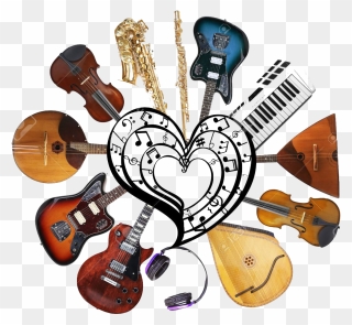 Musical Instruments Collage Clipart