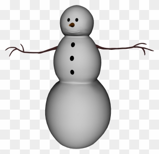 Snowman Body Clipart Black And White - Skinny Snowman Clipart - Png Download