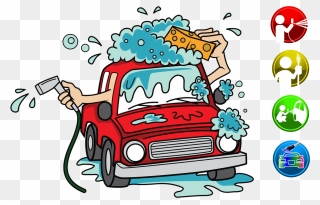 Car Wash Cartoon Clip Art - Car Wash Png Transparent Png