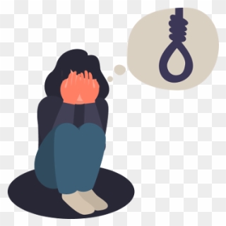 Suicidal Thoughts - Illustration Clipart