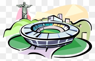 Vector Illustration Of Maracana Stadium Estádio Jornalista - Maracana Clipart - Png Download