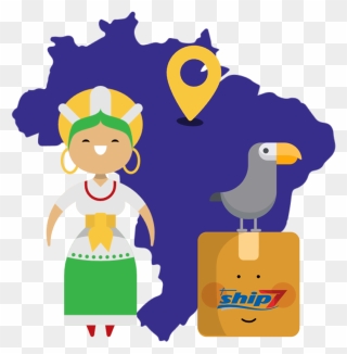 Figure Of Brazil - Brazil Map Shape Vector Clipart